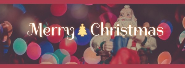 红色圣诞横幅Facebook封面