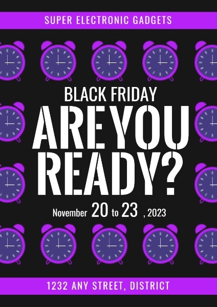 Purple And Black Electronics Gadget Black Friday Sale