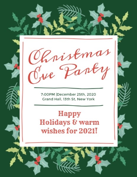 Green Christmas Eve Party