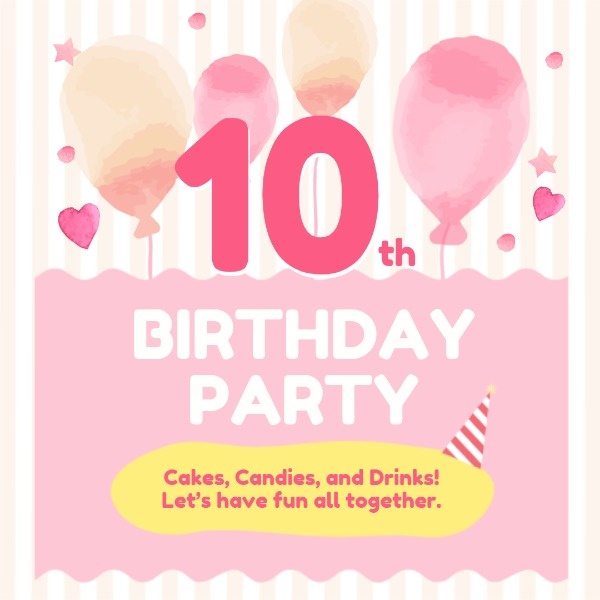 Sweet 10th Birthday Party
