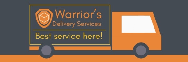 Black And Yellow Delivery Service Banner