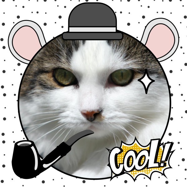 灰色可爱黑帮大佬烟斗