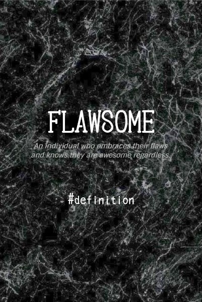 Black Background Of  Flawsome Word Definition