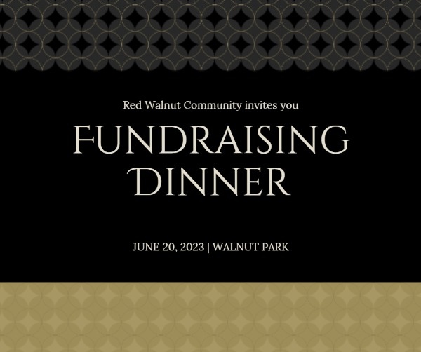 Black And Golden Fundraising Dinner
