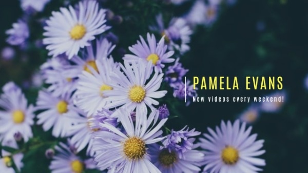 Purple Daisy Flower Youtube Channel Banner