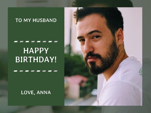 Simple Green Husband's Birthday