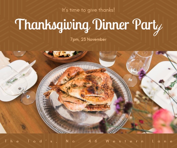thanksgiving dinner party invitation