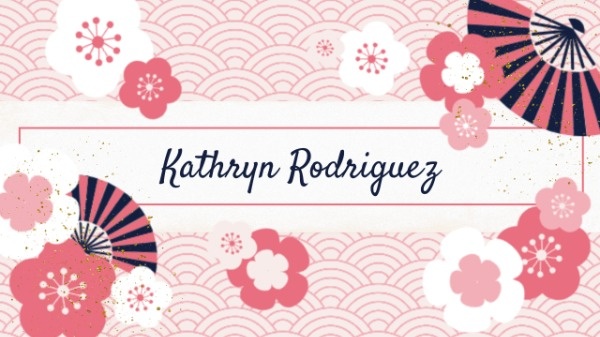 Pink Japanese Style Banner