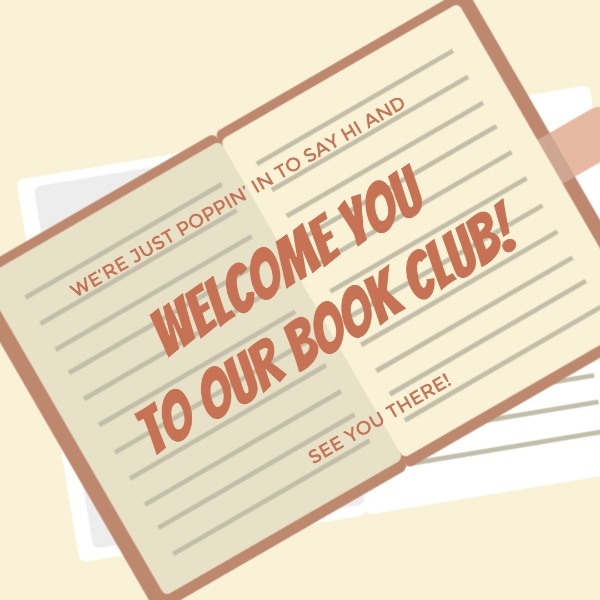 Book Club Welcome Card
