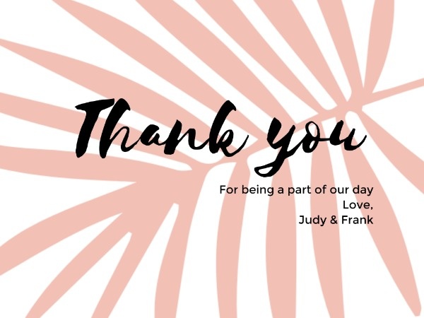 Minimalist Thank You