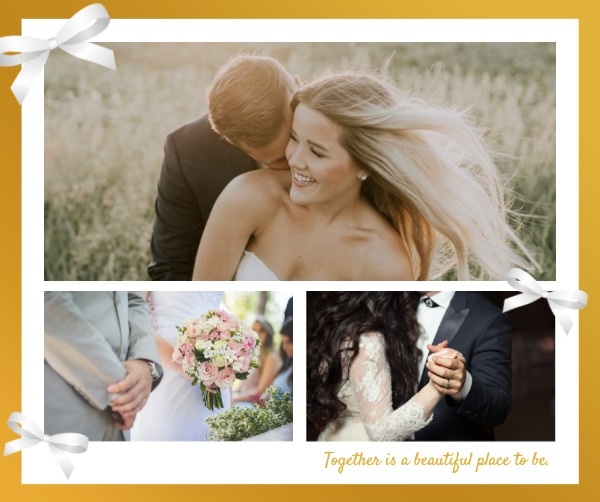 White Romantic Wedding Collage