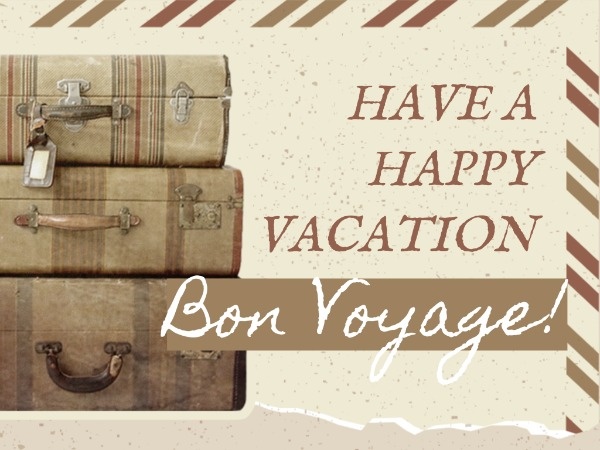 Vintage Vacation Travel Bon Voyage