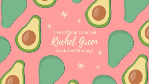 Cute Painted Avocado Youtube Channel Banner