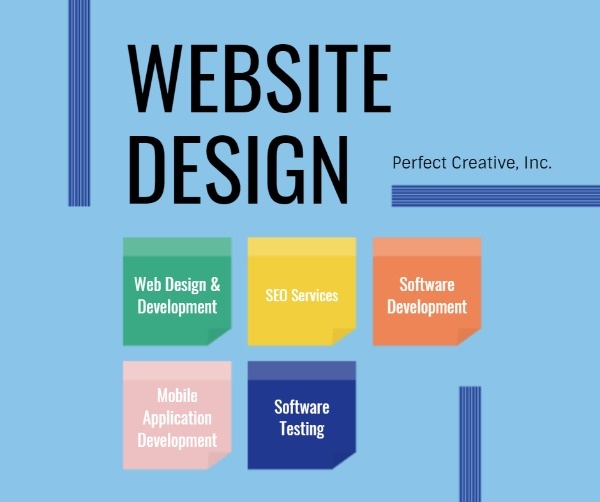 Blue Website Design Marketing Ads