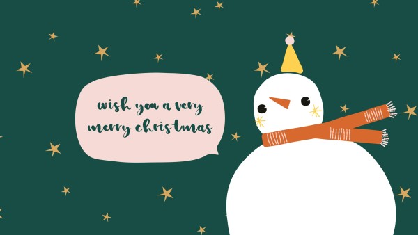 圣诞可爱的雪人Youtube频道封面