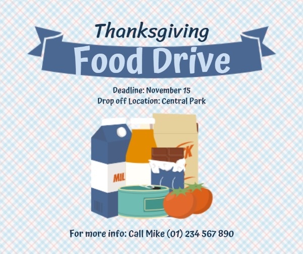 Blue Thanksgiving Food Drive