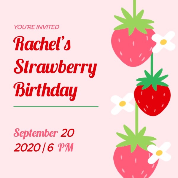Rachel's Strawberry Birthday Party