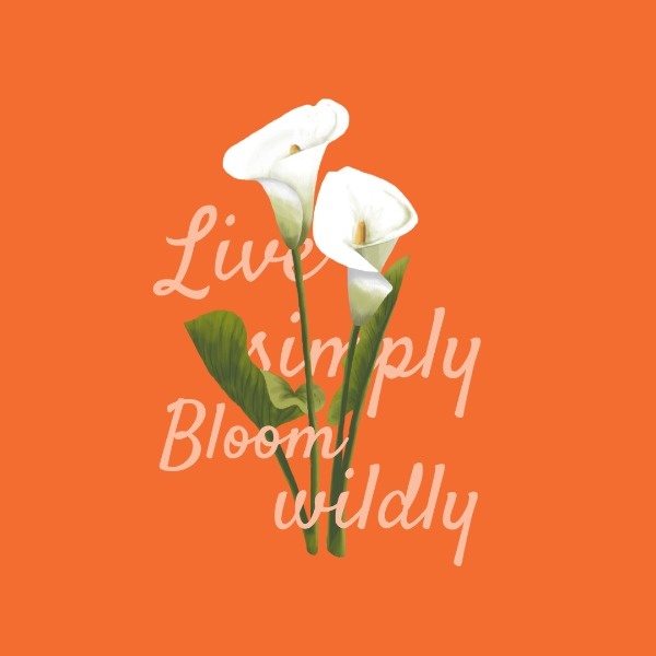 Orange Lily Simple Quote