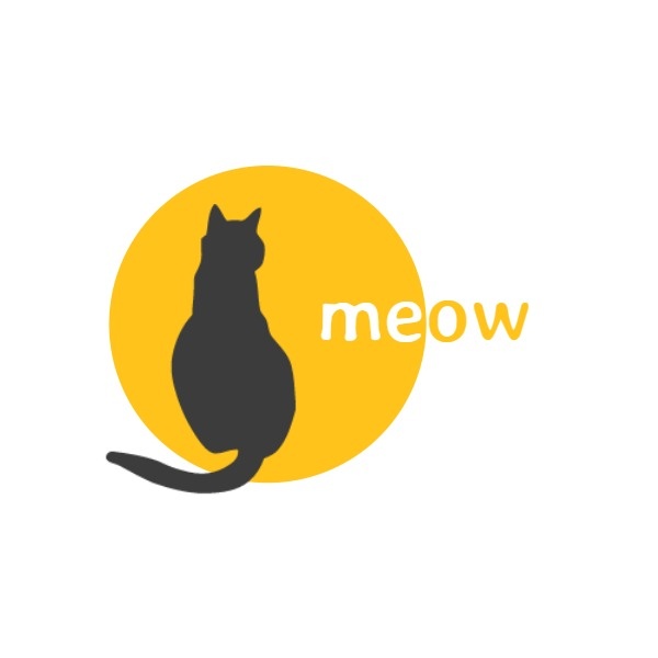 Cute Cat Icon Logo
