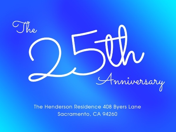 25th Anniversary Party Invitation