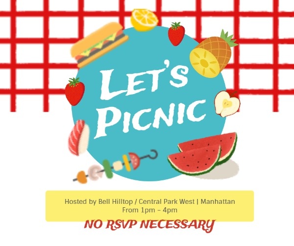 Cute Picnic Party Invite