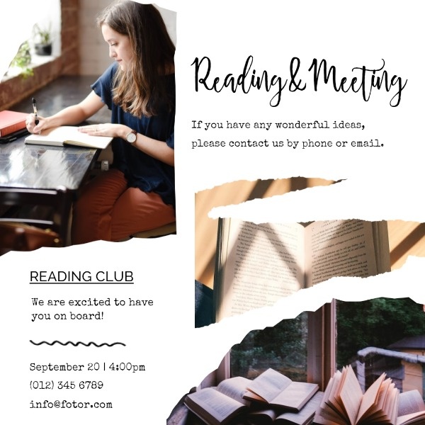 White Reading And Meeting Activity