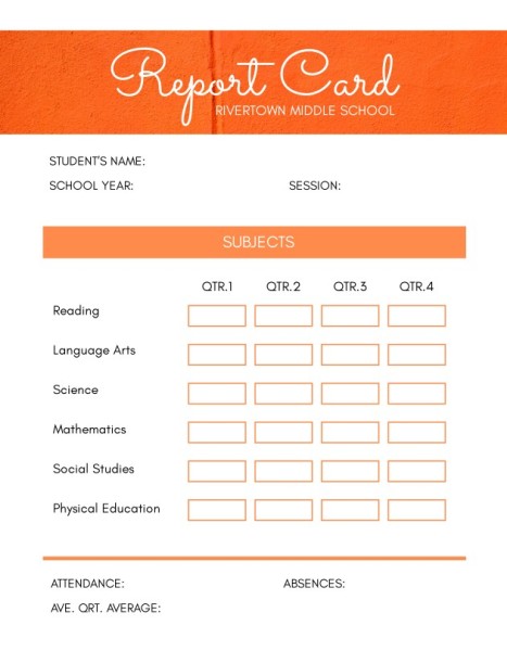 Middle School Report Card Maker: Create a Custom Middle ...