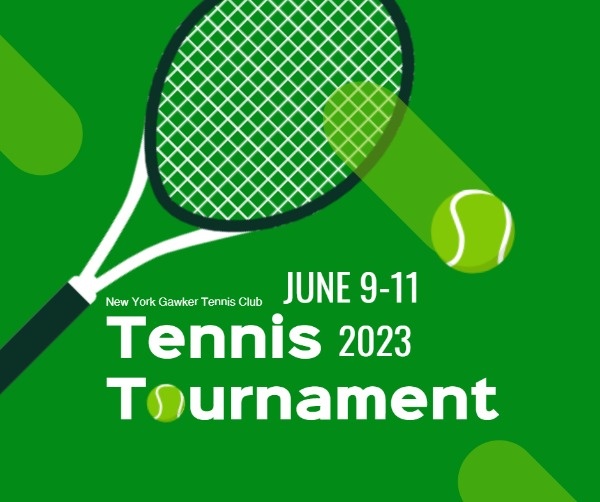Green Background Of Tennis Tournament