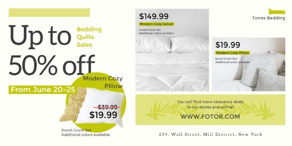 White And Green Bedding Homeware Sale