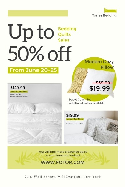 White And Green Bedding Homeware Sale