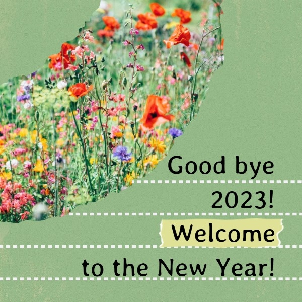 Green Flower New Year Resolution