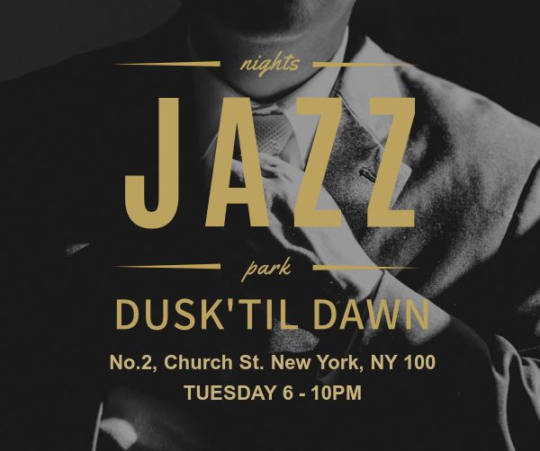 黑色高端爵士主题海报