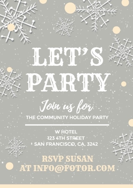 White And Grey Christmas Party