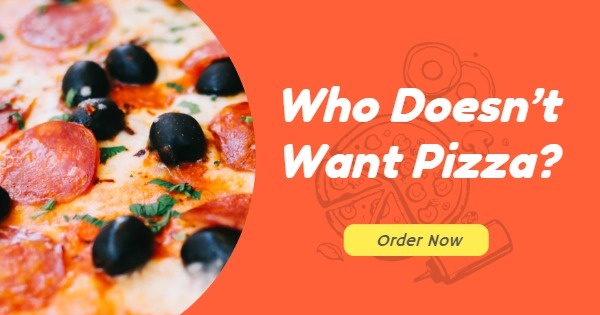 Orange Pizza Online Sales Facebook Ad Medium
