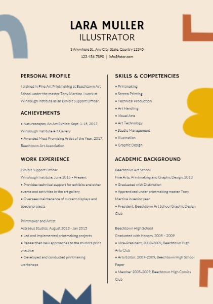 Cute Resume Builder Design Outstanding Professional Resumes Online For Free Fotor 7732