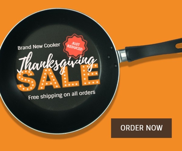 Thanksgiving Orange Pan Sale Banner Ads