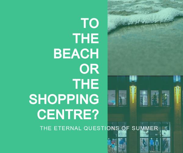 Beach and shopping summer