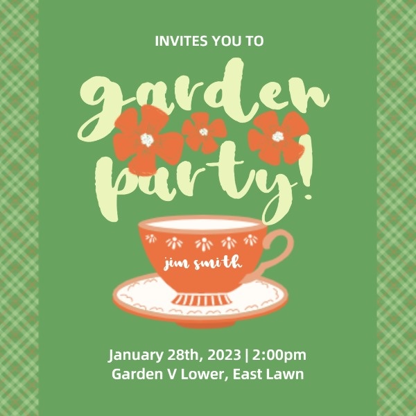 Green Garden Afternoon Tea Party