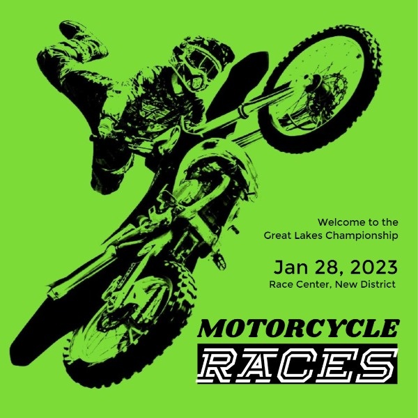 Green Motorcycle Racing Game
