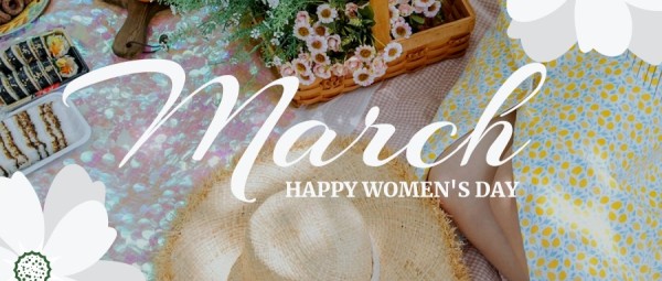 白色简约图文妇女节祝福公众号封面大图