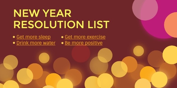 New Year Resolution List