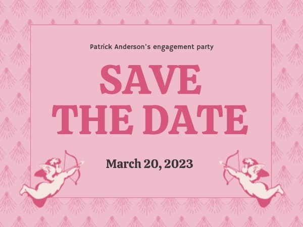 Simple Pink Engagement Party