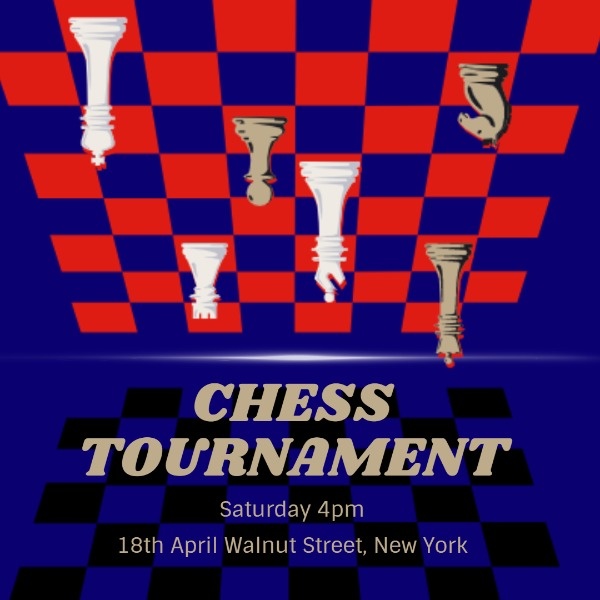 Blue And Red Chess Tournament