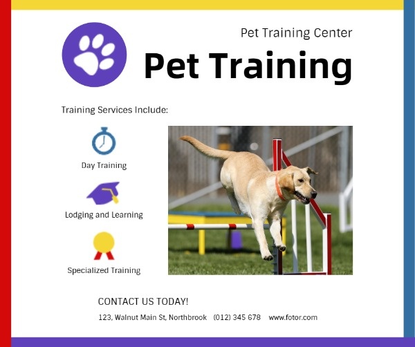 White Pet Training Ads