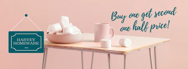 粉红色家居用品销售横幅Facebook封面
