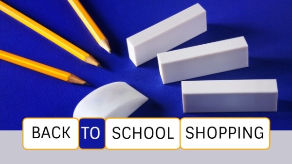 Blue Back To School Shopping