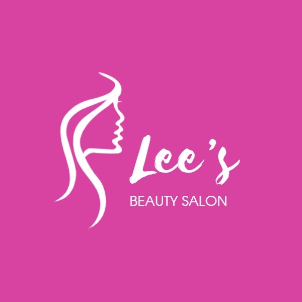 Pink Hair Salon Logo
