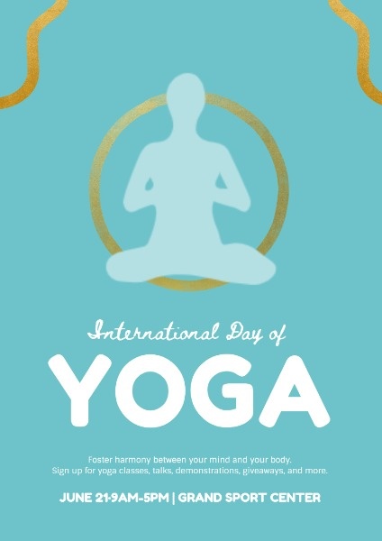 Blue International Yoga Day