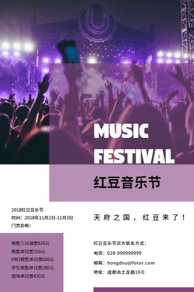 音乐节音乐演唱会律动DM宣传单(A5)