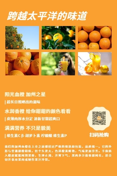 水果饮料橙汁DM宣传单(A5)